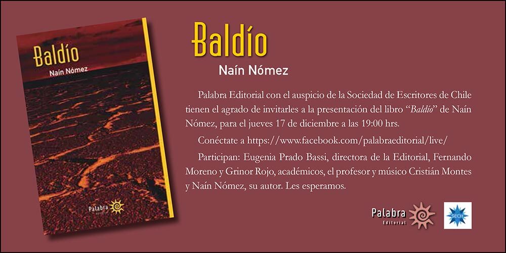 Presentación del libro “Baldío” de Naín Nómez