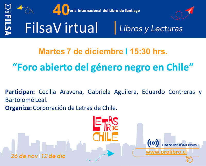 15 30hrs Foro abierto del genero negro en Chile 20211207